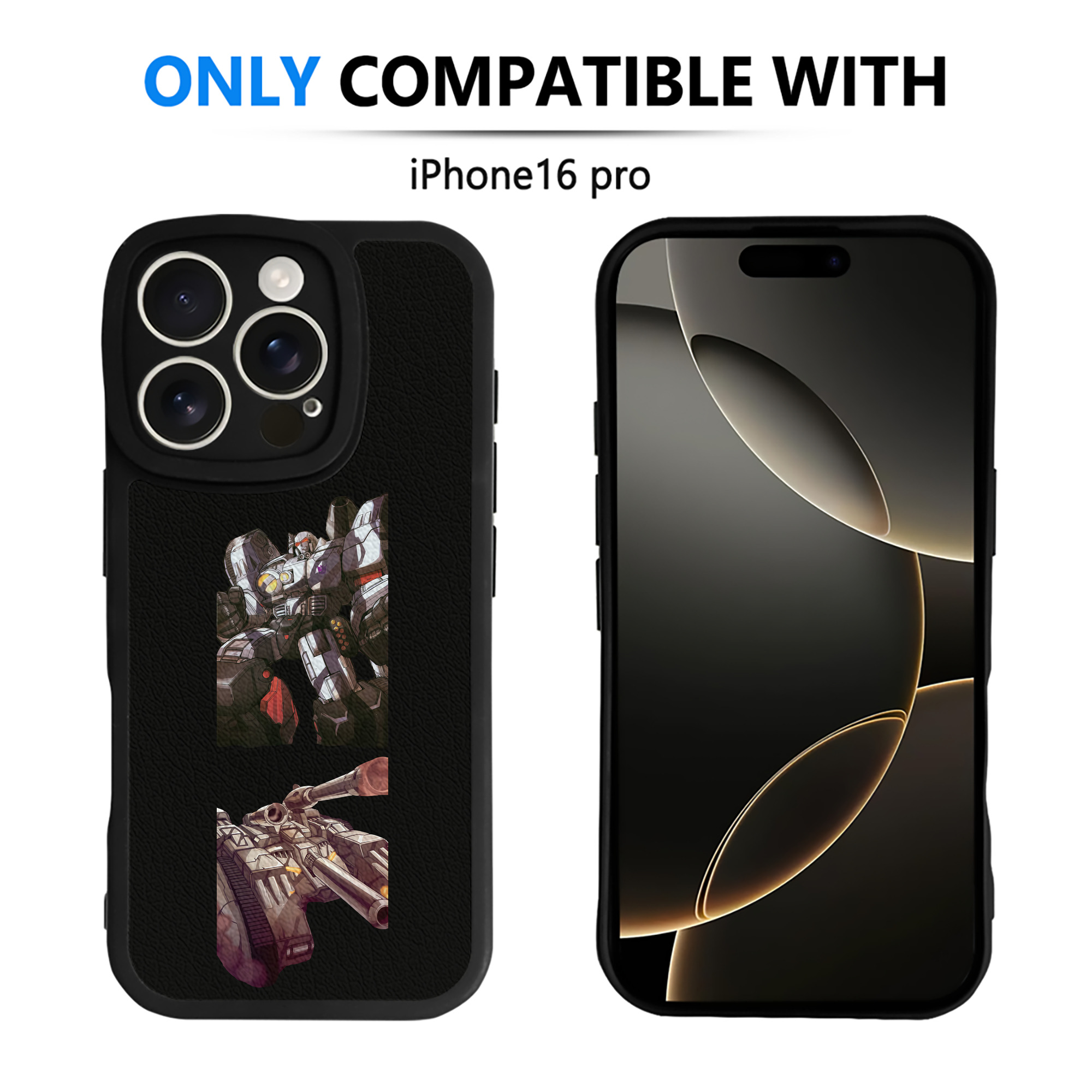 （画像用） Transformers トランスフォーマー 【iPhone 16シリーズ対応】シリコンスマホケース（レザー調） 材質：シリコン